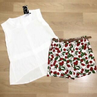 Short cherry Zara dư xịn