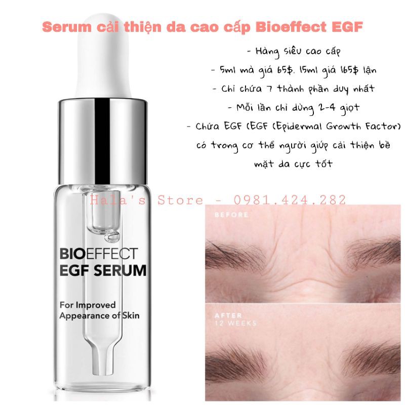 Tinh chất dưỡng cao cấp tái tạo và làm săn chắc da, chống lão hoá EGF Bioeffect 2.5ml