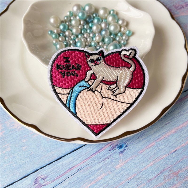 ♥ Ripndip - Miếng Dán Ủi Cho Người Hâm Mộ ♥ 1 Sticker Ủi Thêu Hình Mèo Vui Nhộn