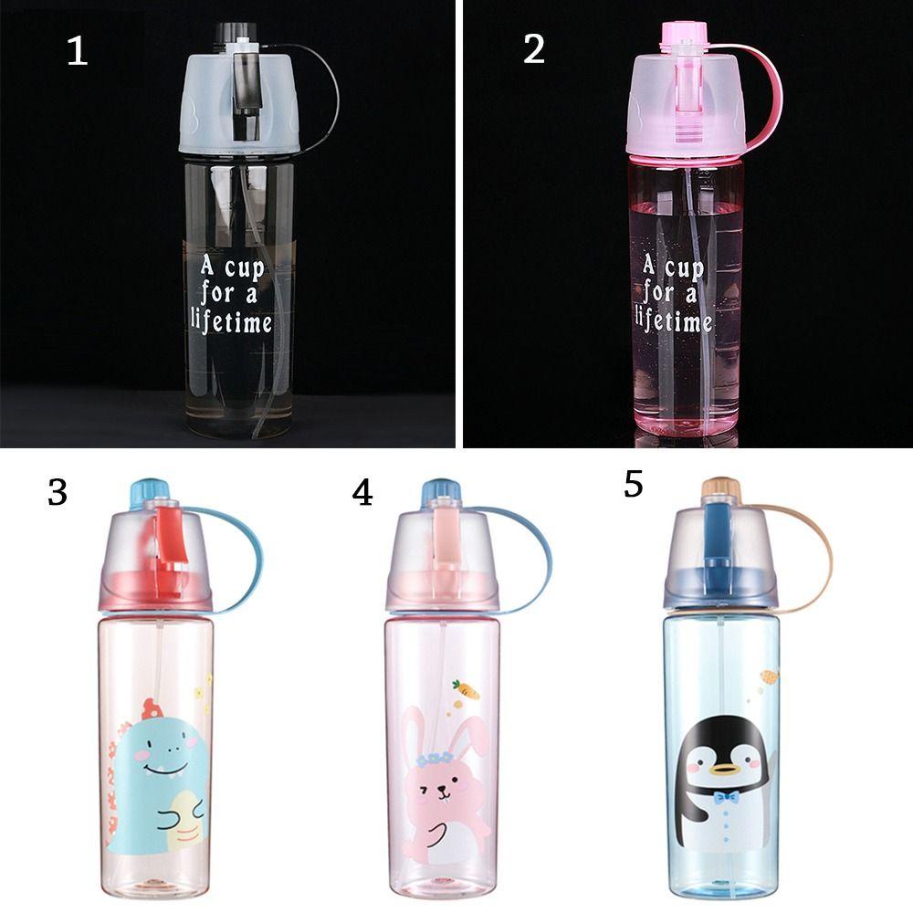Bình Nước 600ML Có Tay Cầm Hình Sừng Hươu Dễ Thương Cho Bé