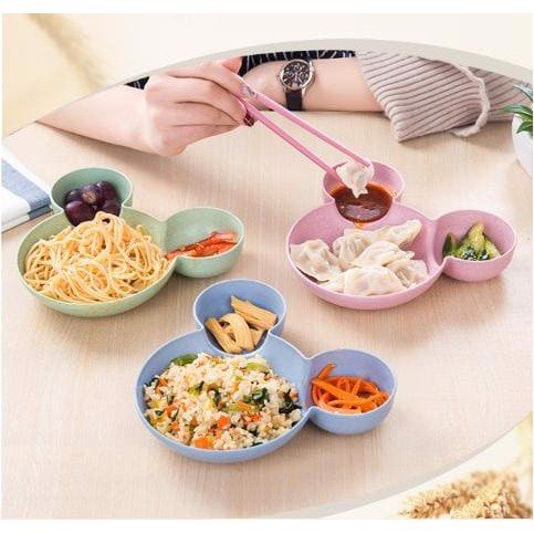 Khay ăn dặm lúa mạch hình micky cho bé