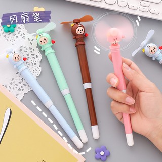 Bút nước kèm quạt pin hoạt hình dễ thương