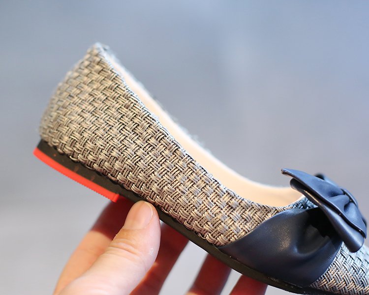 Giày Búp Bê Mũi Nhọn Đính Nơ Xinh Xắn Cho Bé Gái 4-18 Tuổi