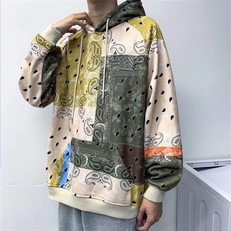 Áo Khoác Hoodie Họa Tiết Hoa Văn Dân Tộc Thời Trang Cho Nam