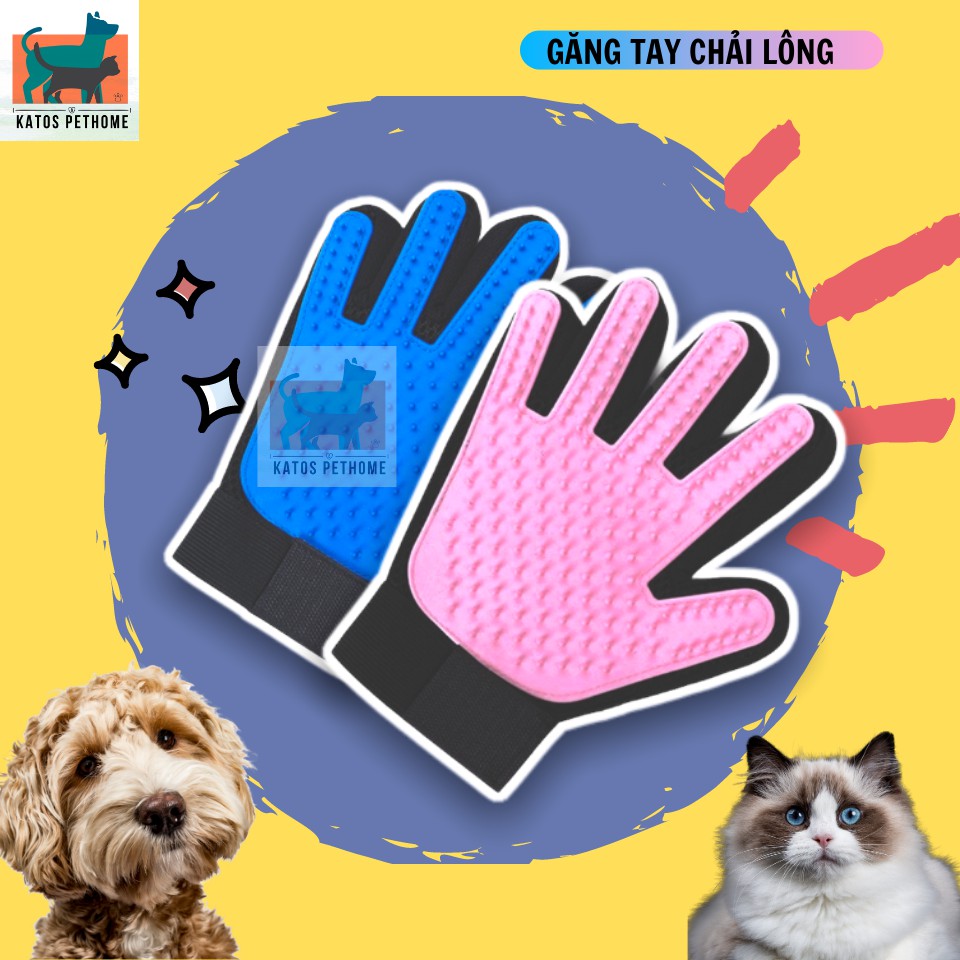 Găng tay chải lông cho mèo
