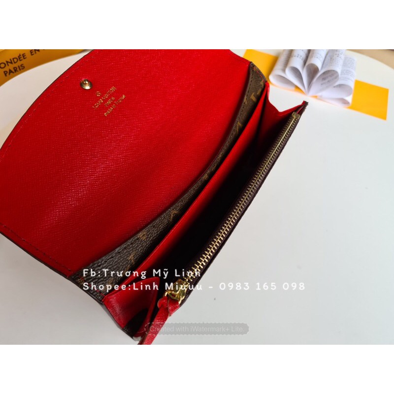 Ví dài hoa nâu cúc màu