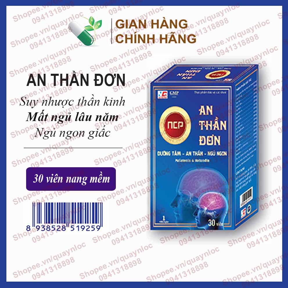 Viên AN THẦN ĐƠN NCP Dưỡng tâm, an thần, ngủ ngon - Hộp 30 viên
