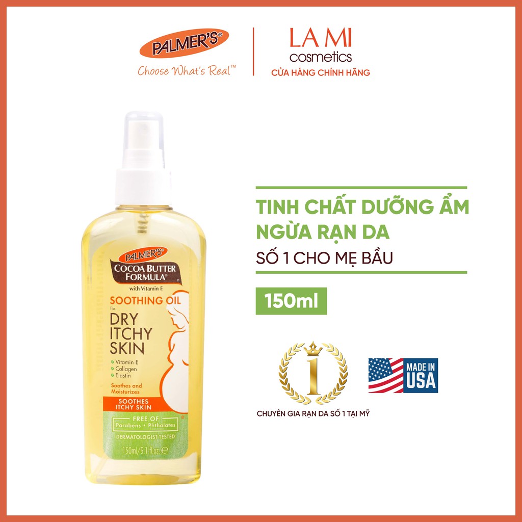 Dầu giảm nhanh khô ngứa da khi mang thai Palmers 150ml