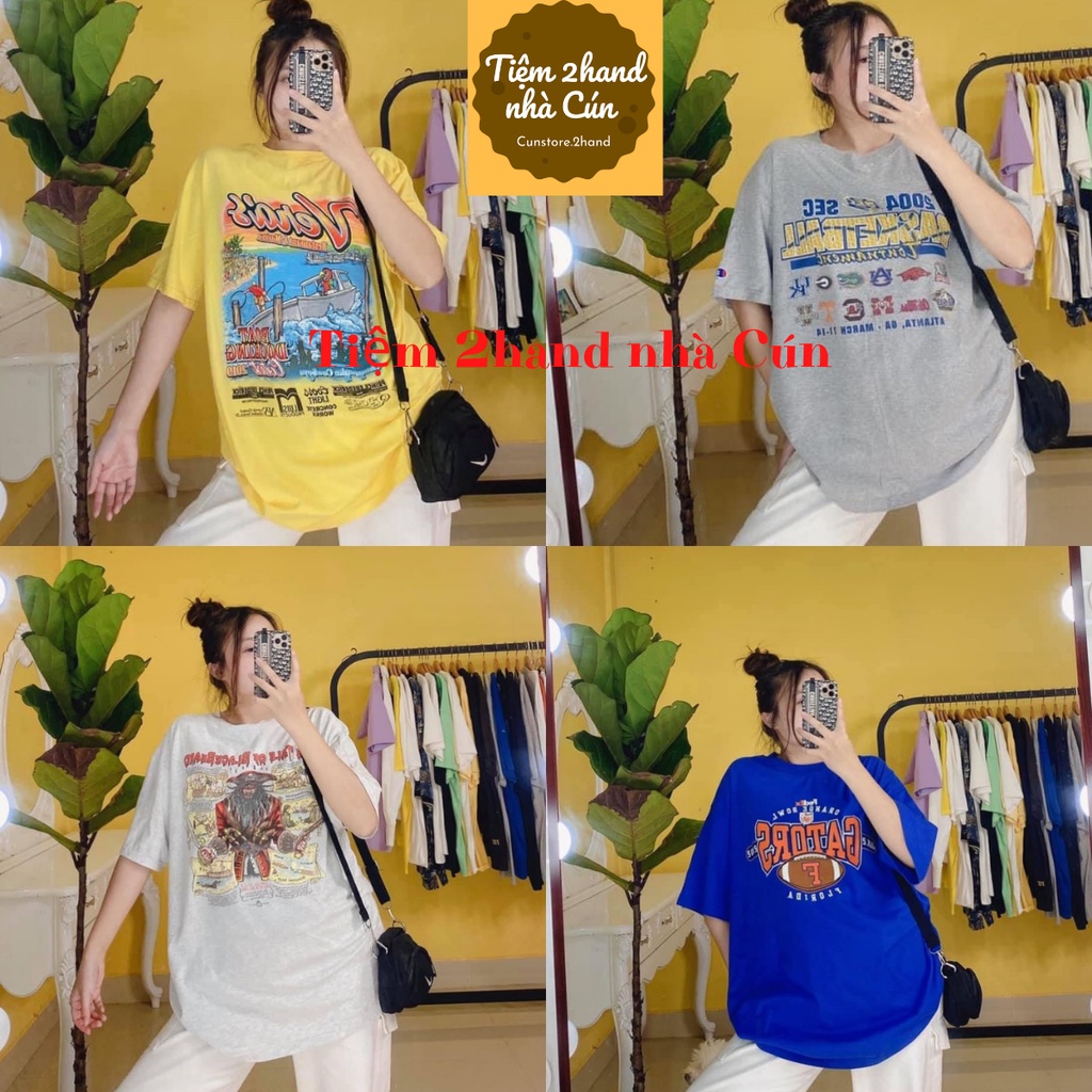 Áo thun mỹ 2hand tay lỡ form rộng nữ nam bigsize - áo phông mỹ oversize unisex vintage Loại 1 Mới 97-100% Cunstore