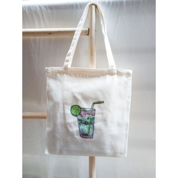 Mẫu túi tote vải canvas vừa A4 ( có khóa kéo)