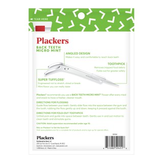 Tăm Chỉ Nha Khoa Plackers Back Teeth Micro Mint từ Mỹ (gói 75 cây) [Hàng Mỹ]