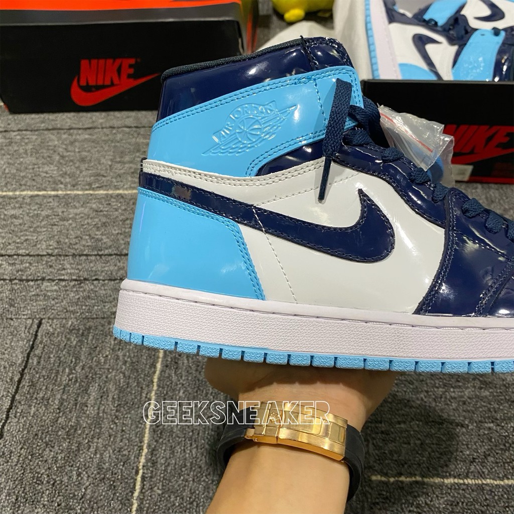 [GeekSneaker] Giày Jordan 1 Blue Chill UNC Patent | BigBuy360 - bigbuy360.vn