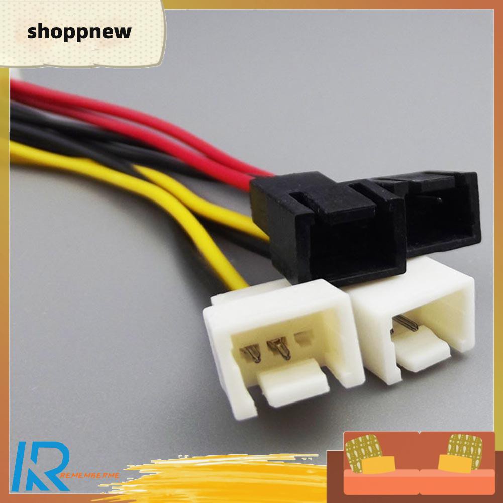 Bộ 2 Dây Cáp Chuyển Đổi Nguồn Điện 4-pin Molex Sang 3-pin 12vx2 / 5vx2