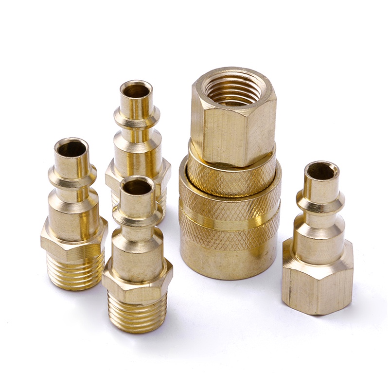 Set 5 Đầu Nối Ống Nước Bằng Đồng Thau 1 / 4 &quot;NPT