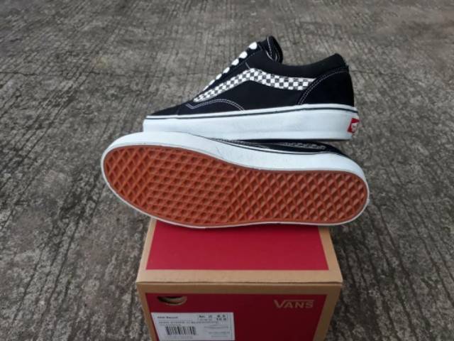 Giày Vans Old Skool V Sides 100% Phối Màu Đen Trắng Thời Trang Trẻ Trung