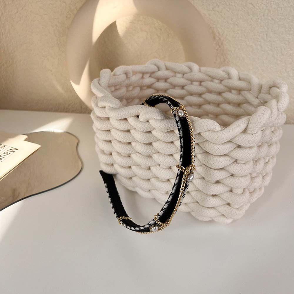 ANEMONE Băng Đô Cài Tóc Mỏng Đính Ngọc Trai Phong Cách Retro Thanh Lịch Dành Cho Nữ Rửa Mặt