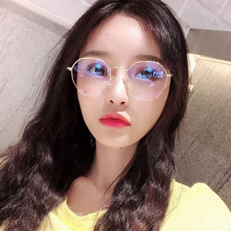 Mắt kính gọng kim loại chống ánh sáng xanh phong cách Retro thời trang