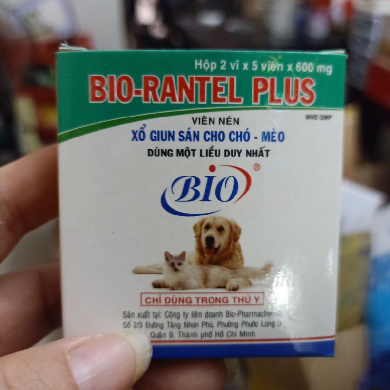 BIO-RANTEL PLUS hộp 10 viên dùng cho chó lớn