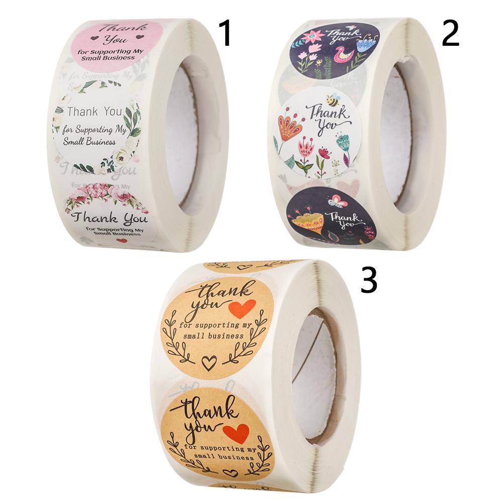 Cuộn 500 Miếng Dán Trang Trí Túi Bánh Quy / Thiệp Mời Đám Cưới