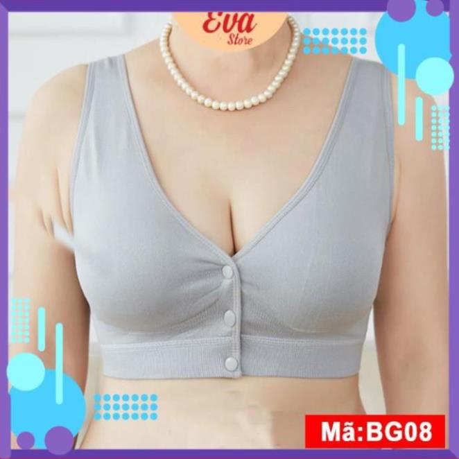 Áo Ngực Trung Niên Khuy Bấm Cotton Xuất Hàn_EVASTORE_BG08