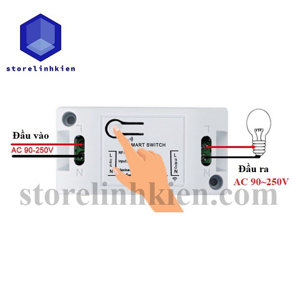 Bộ điều khiển đóng ngắt thiết bị điện từ xa 1 kênh ST-KG01T 220VAC (10A)