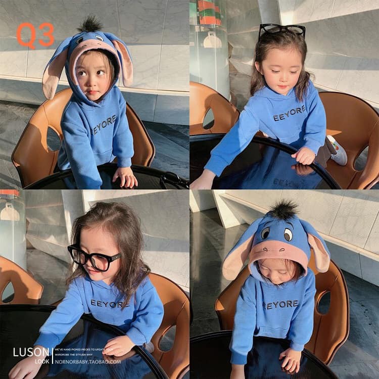 Áo nỉ hoodie cho bé yêu size từ 8-18kg - Quần áo trẻ em