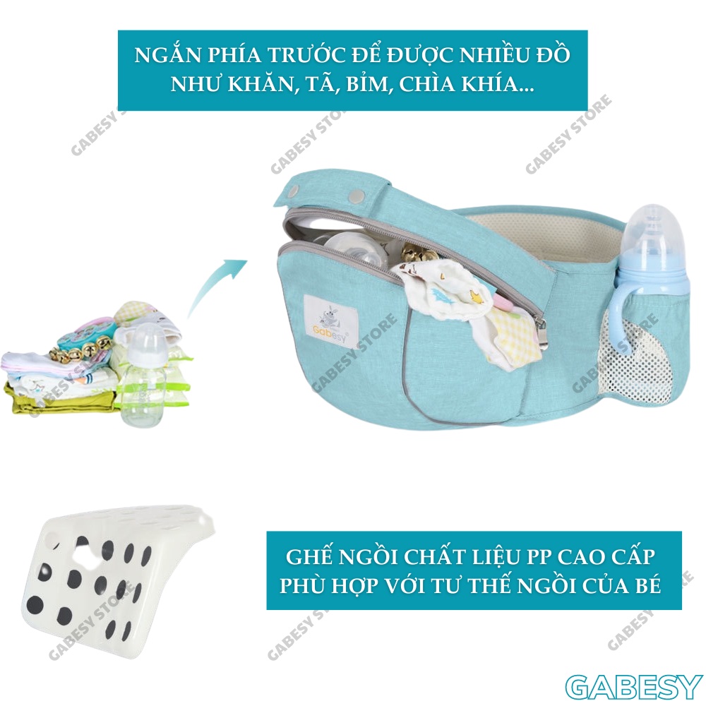 Địu Chính Hãng Gabesy, Địu Ngồi Cao Cấp Chống Gù Cho Bé Từ 0 - 36 Tháng Tuổi