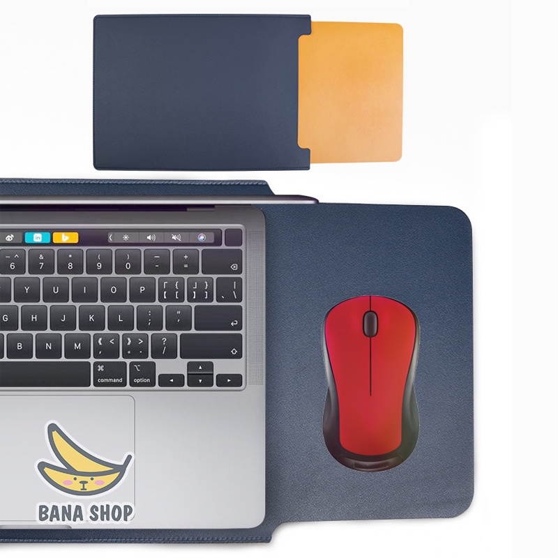 Túi đựng, bao da đứng dọc chống sốc cao cấp cho máy tính macbook laptop 13 inch