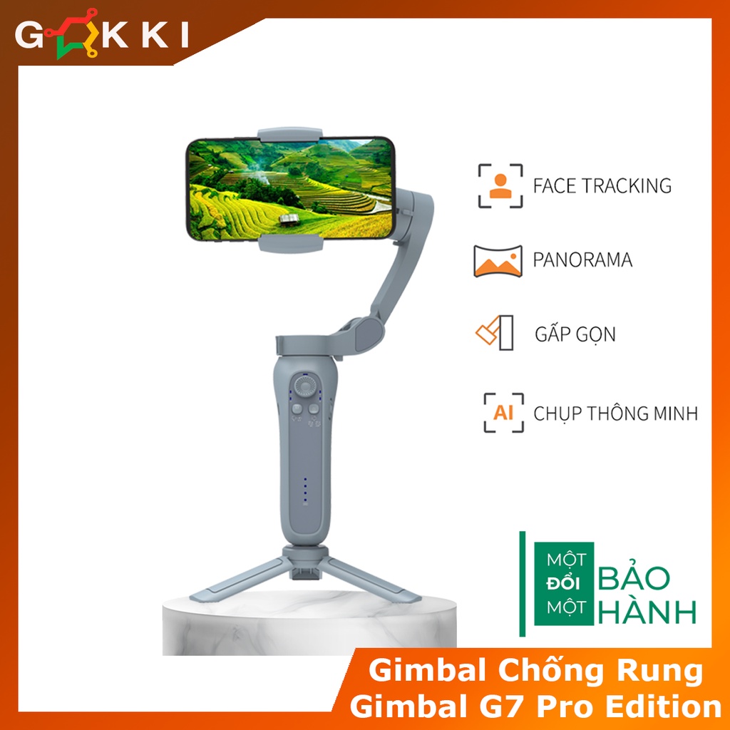 Gimbal chống rung HUKEY G7 Pro Edition siêu nhỏ gọn cho Smartphone, Gopro, Gitup, Sjcam, Eken - Đối thủ Zhiyun Smooth