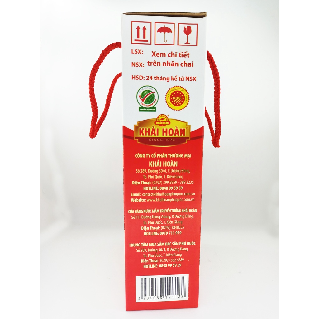 Nước mắm Phú Quốc KHẢI HOÀN 40 độ đạm