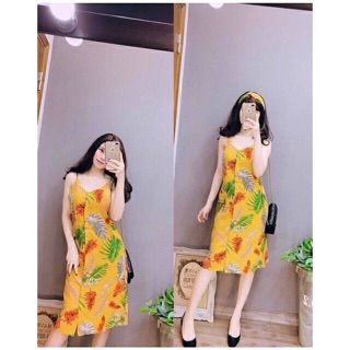 Đầm maxi hoa 2 dây siêu xinh