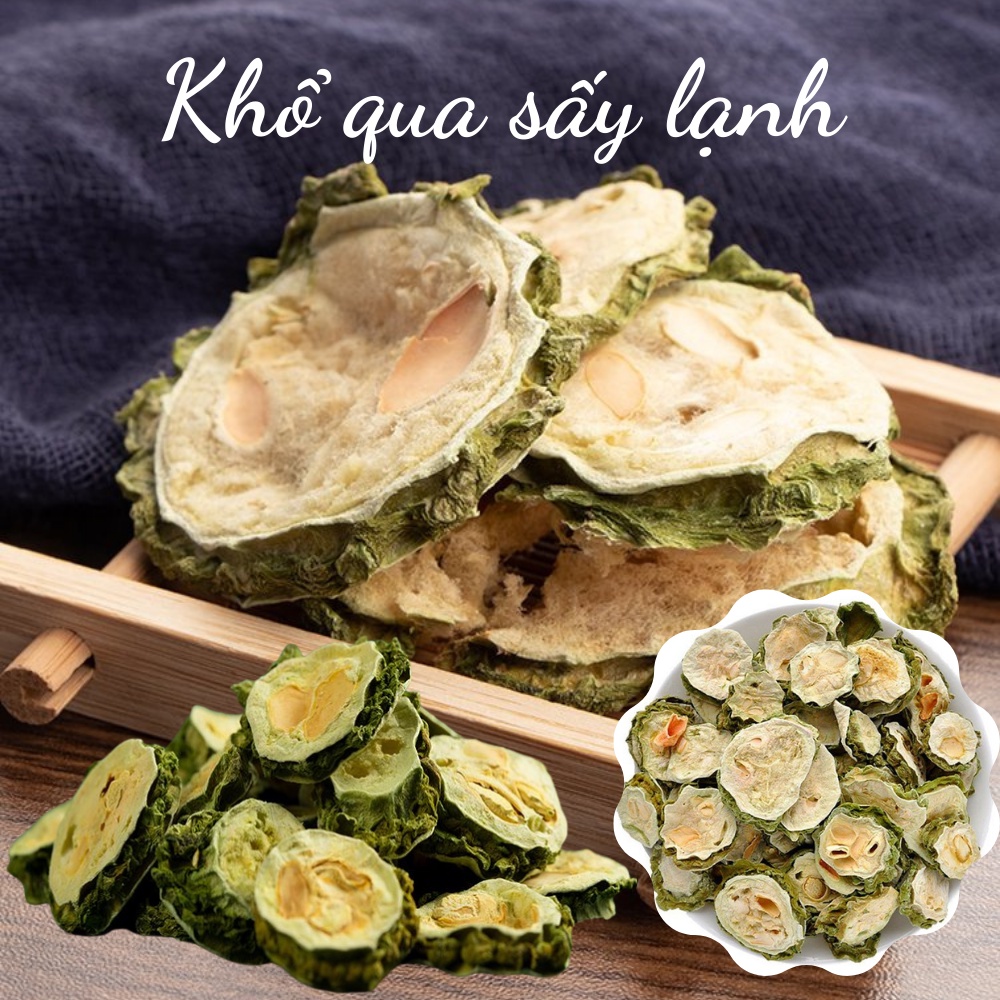 Khổ qua thái lát sấy lạnh Robimart gói 250gr - Thanh nhiệt giải độc hàng chính hãng