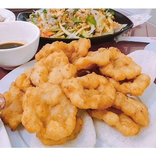 Chả mực Đặc sản Hạ Long Quảng Ninh, Giã tay khay 500gr  3M FOOD DS