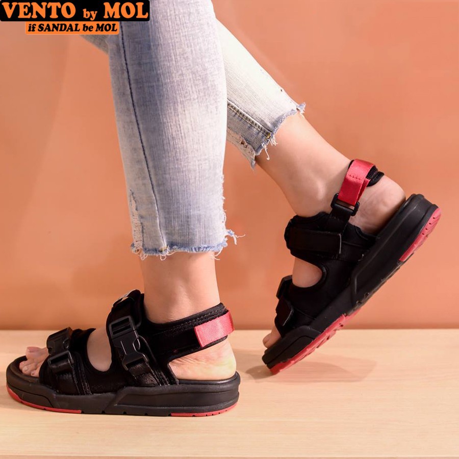 Giày sandal Vento nam nữ 2 quai ngang vải dù cho cặp đôi có quai hậu cố định mang đi học du lịch NV1002B