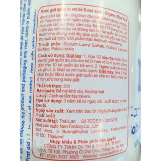 Combo 4 can Nước giặt Dnee can 3000ml