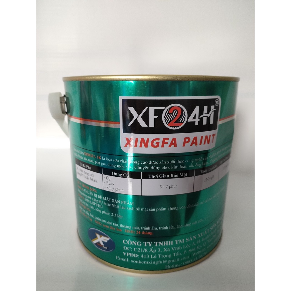 Sơn lót kẽm Xingfa 24h lon 800ml lót xám