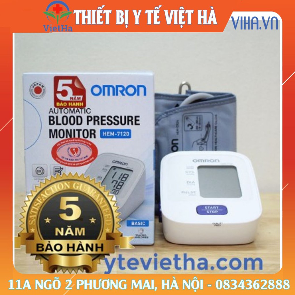 Máy đo huyết áp bắp tay điện tử Omron HEM-7120 (sẵn hàng)