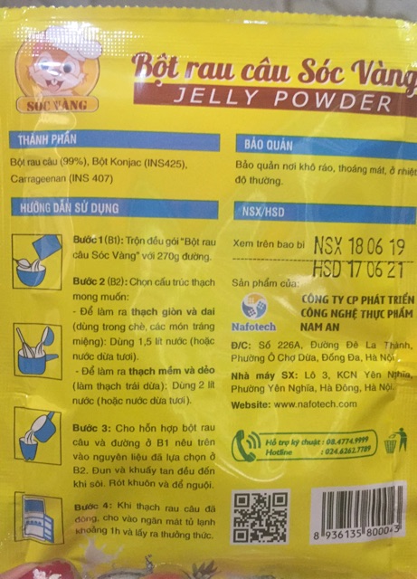 bột rau câu sóc vàng Jelly powder | BigBuy360 - bigbuy360.vn