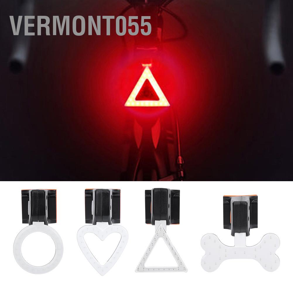 💯Có thể bán buôn😁 Đèn hậu LED chống thấm nước sạc USB màu đỏ cho xe đạp leo núi MTB 💖Hàng giao ngay💖 vermont055