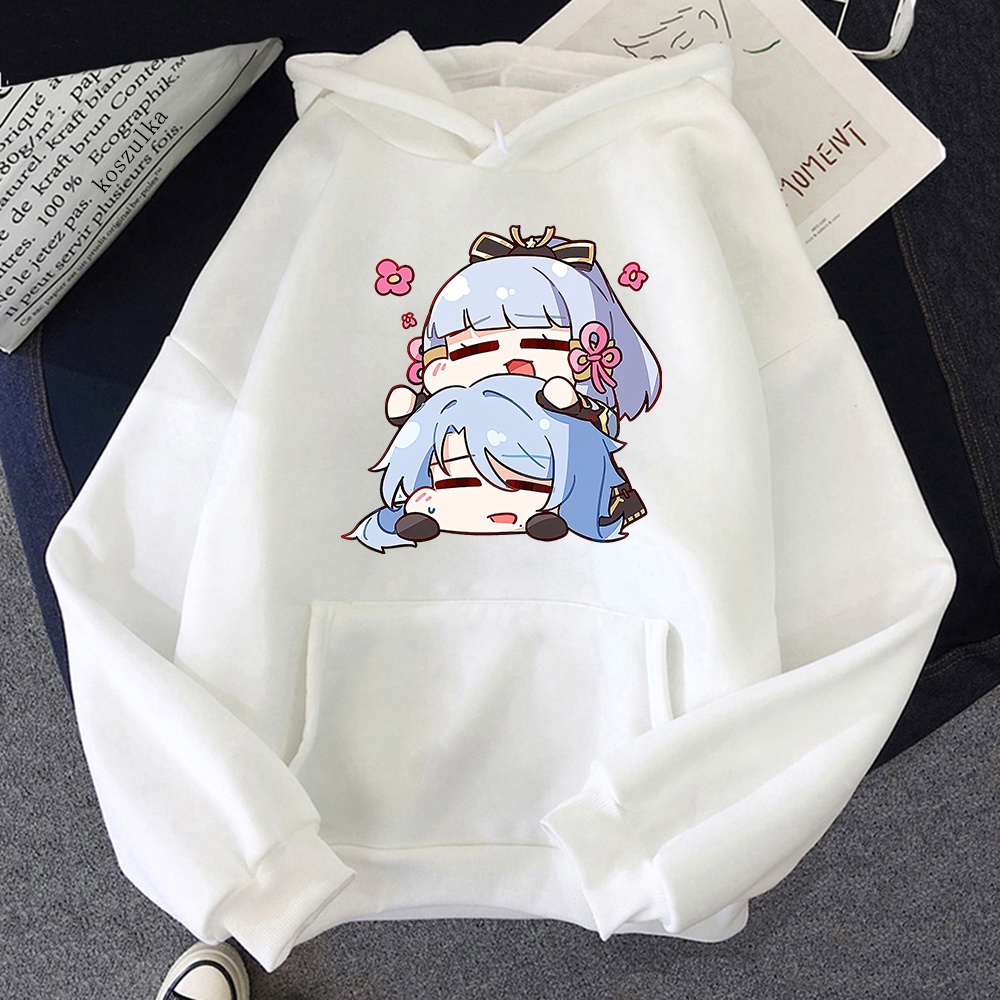 💥HOT💥 o Áo Hoodie Họa Tiết Genshin Va Chạm Phong Cách Harajuku Unisex Kamisato Ayaka
