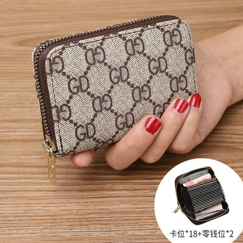 Ví Nữ Mini, ví cầm tay nữ mini có hoạ tiết, có khoá kéo nhiều ngăn chất da bền đẹp