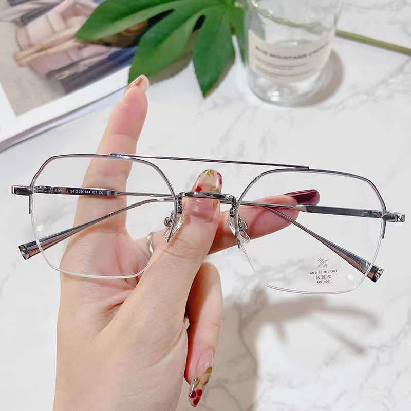 Mắt Kính Gọng Tròn Chống Tia Bức Xạ Phong Cách Hàn Quốc