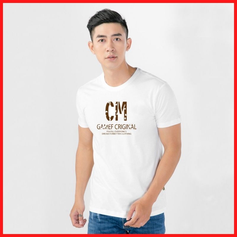 Follow Shop Săn Deal Hot Ngày 11/11 Áo Thun Nam Tay Ngắn In Chữ CM ATN849