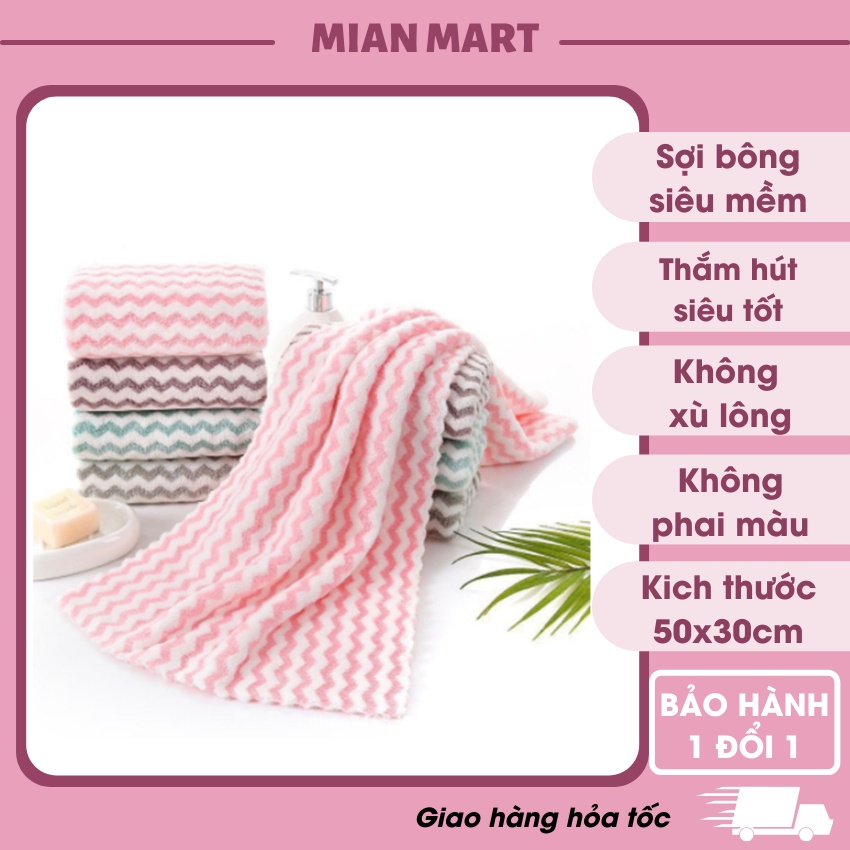 Khăn mặt Hàn Quốc cotton - Khăn lông cừu siêu thấm nước kich thước 30 x 50 cm – MIAN MART