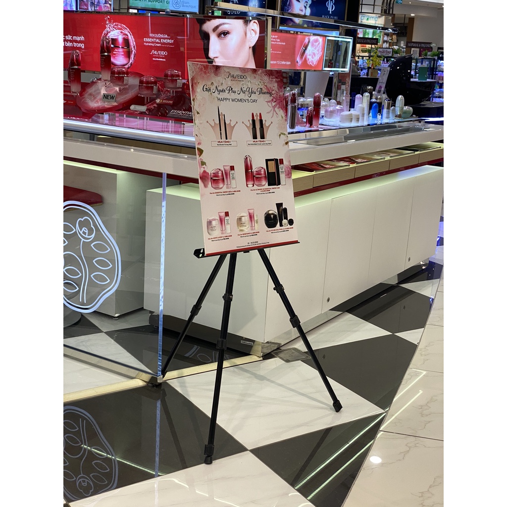 Kệ để tranh hình chữ A - 3 chân, di động linh hoạt, sắt sơn tĩnh điện, standee kiểu dáng chữ A