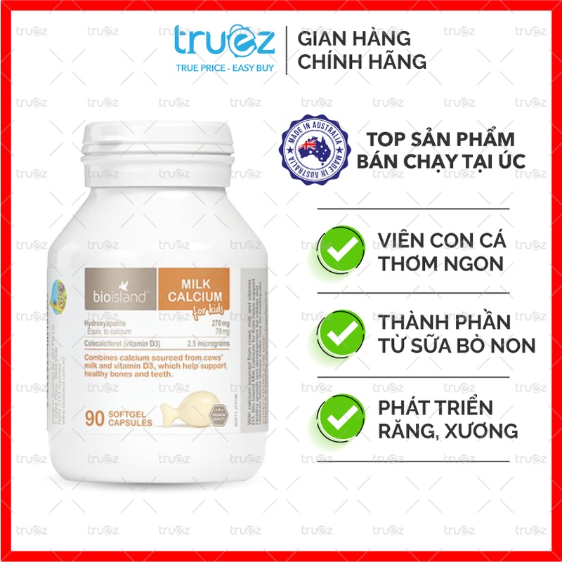 Canxi Sữa Milk Calcium [Úc] cho bé từ 7 tháng tuổi [Chính hãng]