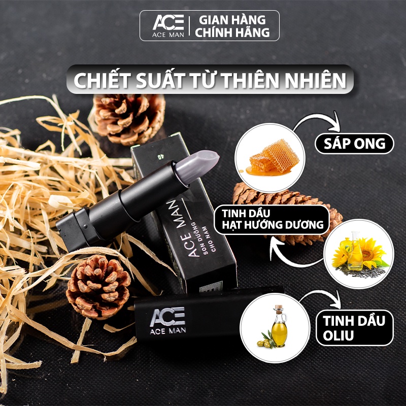 COMBO son dưỡng môi nam giới & Sữa tắm ACEMAN hương nước hoa 3in1 cho nam giới 320ml