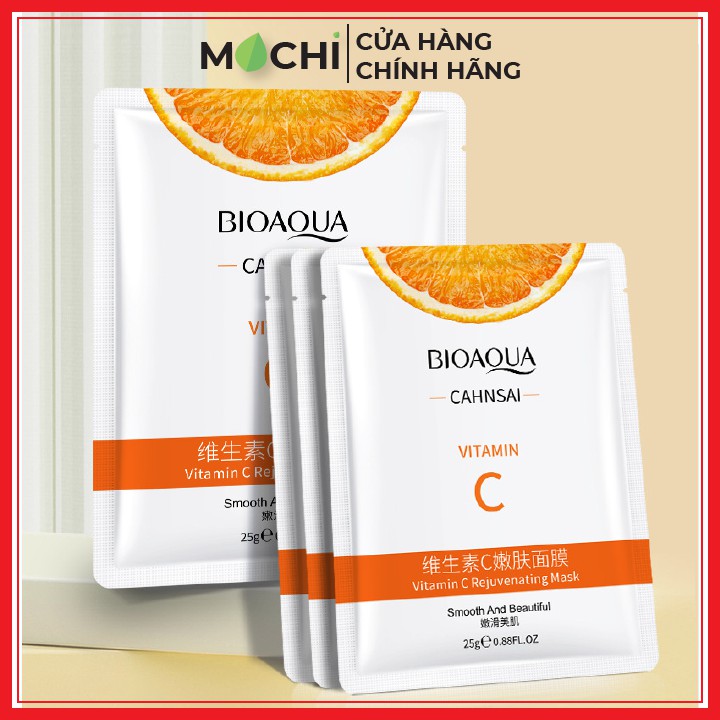 Mặt Nạ Vitamin C Cam Tươi Cấp Ẩm, Thải Độc, Trắng Da, Ngăn Ngừa Mụn Bioaqua Nội Địa Trung Chính Hãng - MOCHI SHOP