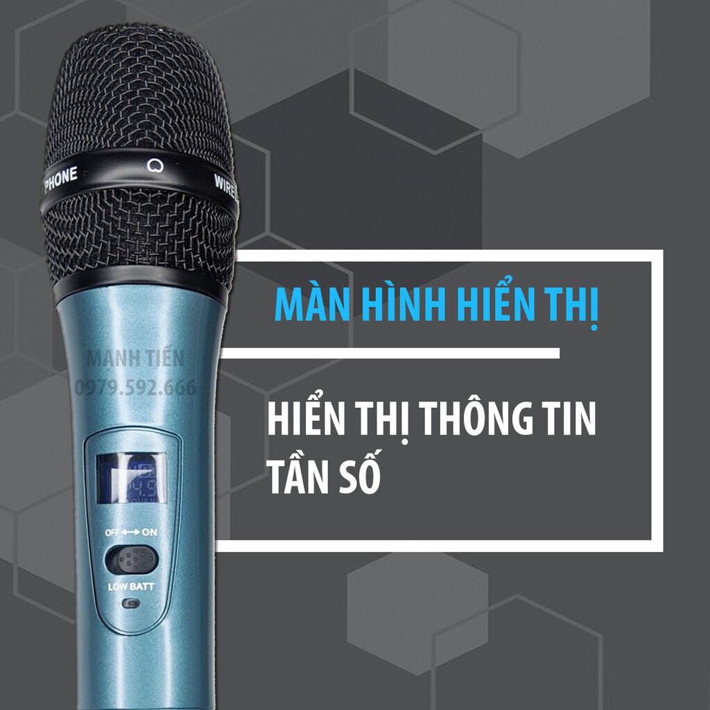 [GIÁ SỐC] Micro không dây MT990 -UHF 4 Anten chống rè, hát karaoke gia đình - bộ lọc âm thế hệ mới - âm thanh trong trẻo