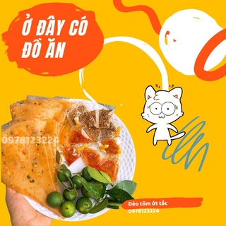 Bánh Tráng Chấm Dẻo Tôm Ớt Tắc [ Odaycodoan] Bánh Tráng Trộn Cay Kèm Muối Tôm Ăn Là Mê - Ăn Vặt Ngon